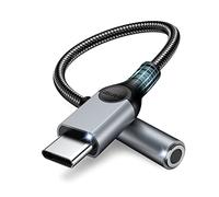 ZOOAUX USB Type C to 3.5mm Headphone Jack Adapter Audio USB C to Aux Cable for Pixel 4 3 2 XL, Samsung Galaxy S22 S21 S20+ Note 20 S10 S9+ and More Encore Grey