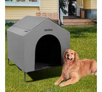 Zooba Large Breed Dog Kennel Heavy Duty Large Dog Kennel with Weatherproof 600D PVC Canopy, Breathable 2x1-Textilene Fabric, Raised Dog Bed, XL Dog Kennel for Outdoor Use