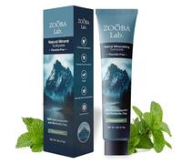 Zooba Natural Fluorine-Free Toothpaste with Remineralizing Bentonite Clay with Hydroxyapa, Vegan, Sensitive Teeth, Doctor Recommended for Healthy Adults and Children