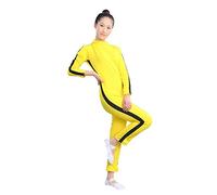 ZooBoo Adults & Kids One Piece Jumpsuit Costume Yellow Kungfu Uniforms (Yellow, Height 120cm)