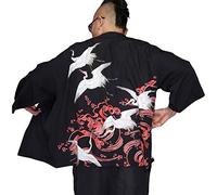 ZooBoo Men's Japanese Kimono Cardigan Lightweight Summer Haori Jacket