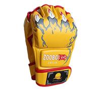 ZooBoo MMA Gloves - Half-Finger Boxing Fight Gloves with Adjustable Wrist Band for Sanda Sparring and Punching Bag Training (Yellow)