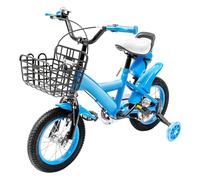 Zoobotanica 12 Inch Kids Bike,Children Bike with Basket & Training Wheels for 2-9 Years Old Boys Girls,Toddler Bike with Stabilisers & Water Bottle Holder (Blue)