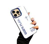 zoocco Gods Plan Phone Case, God Phone Case Full Coverage Cases for iphone 17 Pro Max to 13 Series, TPU Anti-Drop & Ultra Skin-Friendly Touch (Blue,14 Plus)