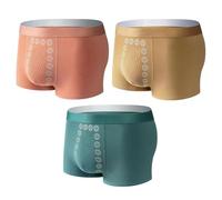 zoocco Men's Energetic Massage Magnetic Underwear, Magnetic Therapy Underwear Soft Comfortable for Mens (3*MixA,XXL)