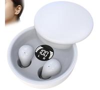 zoocco Mini Invisible Headphones Bluetooth 5.4, Comfortable Invisible Earbuds Wireless Bluetooth, Small Bluetooth Earphones for Work, Travel & Sports (White)