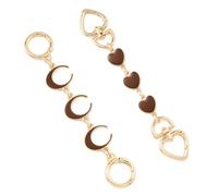 ZOOEASS Bag Extender Chain Purse Strap Extender for Crossbody Bag Charms Women Purse Straps Replacement Handbag Decoration Accessories(Heart Moon(Brown))
