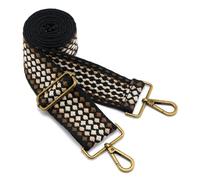 ZOOEASS Bronze Buckles Purse Strap, 2" Wide Crossbody Handbag Strap Adjustable Replacement Shoulder Strap Vintage Embroidery Guitar Style(5CM-Color8)