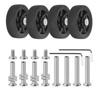 Zoofen 4 Pcs Luggage Wheels Replacement 50x14mm Rubber Wear-Resistant Repair Wheels for Luggage