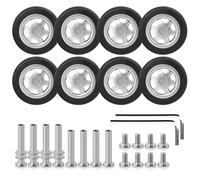 Zoofen 8 Pcs Luggage Wheels Replacement 53mm Suitcase Wheels Double Spinner Replacement Wheels for Luggage(ZPF05)