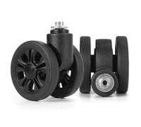 Zoofen Luggage-Accessories, Luggage- Suitcase Replacement Wheels, 2 Count, Universal design for luggage wheel replacement, TPE + Bearing, Swivel, Axle Mount, 55mm Diameter, Black