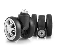 Zoofen Luggage Replacement Wheels 2 pcs Suitcase Replacement Wheels Wear-Resistant Luggage Wheels for Most Suitcase Repair, Silver