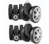 Zoofen Luggage Wheels Replacement 4 pcs Suitcase Replacement Wheels Wear-Resistant Spinner Casters for Most Suitcase Repair(ZLN-5,Silver)