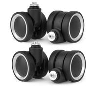 Zoofen Luggage Wheels Replacement 4 pcs Suitcase Replacement Wheels Wear-Resistant Spinner Wheels for Most Suitcase Repair(ZLN-A39,Black)