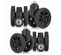 Zoofen Luggage Wheels Replacement 4pcs Wear-Resistant Spinner Wheels, Black, 55mm, Zln-2