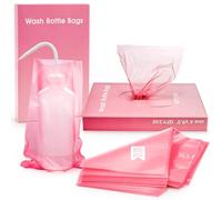 ZOOFOX 500 Pieces Tattoo Wash Bottle Bags, Disposable Tattoo Bottles Bags, Pink Odorless Squeeze Bottle Covers for Tattoo Supplies Accessories