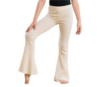 zoogobee Girls Flare Leggings (UK, Alpha, 8 Years, 9 Years, White)