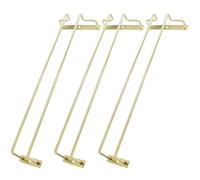 zoohot 14-Inch Gold Wine Glass Rack - Under Cabinet Stemware Wine Glass Holder for Bar Kitchen (1 Rows, 3 Pack)