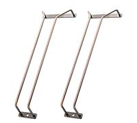 zoohot 14-Inch Wine Glass Rack - Under Cabinet Stemware Wine Glass Holder Glasses Storage Hanger Metal Organizer for Bar Kitchen Red Copper (1 Rows, 2 Pack)