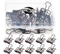 Zoohot 15 Pcs Binder Clips for Home Office Supplier School Accessories - Copper
