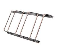 zoohot 18cm Wine Glass Rack - Under Cabinet Stemware Wine Glass Holder Glasses Storage Hanger Metal Organizer for Bar Kitchen, Copper Finish (3 Rows, 1 Pack)