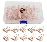 Zoohot 32mm Rose Gold Metal Binder Clips - Pack of 15