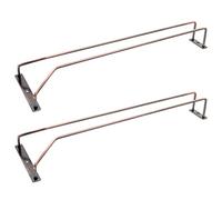 zoohot 40.5cm Copper Wine Glass Rack, Stemware Rack, Wire Hanging Rack, Under Cabinet Metal Wine Glass Holder (1 Rows, 2 Pack)