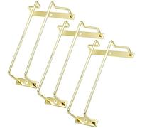 zoohot 7-Inch Under Cabinet Wine Glass Rack Stemware Holder Glasses Storage Hanger Metal Organizer Gold
