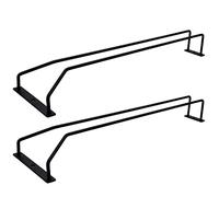 ZOOHOT Black Wine Glass Rack, Stemware Rack, Wire Hanging Rack, Under Cabinet Metal Wine Glass Holder 2 Pack
