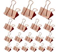 Zoohot Bulldog Clips - 45pc Foldback Binder Clips, 4 Sizes: 19mm, 25mm, 32mm, 51mm (Rose Gold)