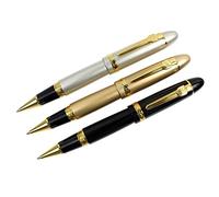 zoohot Jinhao 159 Liquid Ink Rollerball Pens Gold Trim Heavy Pen 3 Pieces in 3 Colors(0.7 mm)