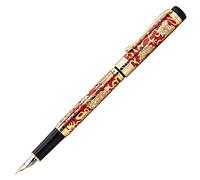 zoohot Jinhao Dragon Pen Fine Nib Fountain Pen with Converter and Box Set (Red)