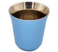 zoohot Stainless Steel Espresso Cup Double Wall Demitasse Cups 5.41oz/160ml (Blue)
