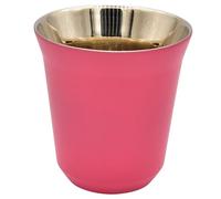 zoohot Stainless Steel Espresso Cup Double Wall Demitasse Cups 5.41oz/160ml (Pink)