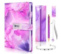 ZOOI Gifts for Girls, Secret Diary for Girls 6 7 8 9 10 11 12 Year Old, Girls Birthday Presents for 6-13th, Teenage Girls Gifts Diary with Lock, Pencil Case for Girls Back to School