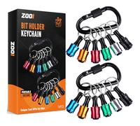 ZOOI Gifts for Men, Hex Shank Drill Bit Holder 12 pcs, Dad Gifts for Him, Gadgets for Men, Hex Shank Bit Holder Keychain, Birthday Gifts for Men, Stocking Fillers Mens Gifts for Him