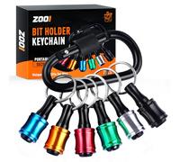 ZOOI Gifts for Men, Hex Shank Drill Bit Holder 6 pcs, Dad Gifts for Him, Gadgets for Men, Hex Shank Bit Holder Keychain, Birthday Gifts for Men, Stocking Fillers Mens Gifts for Him
