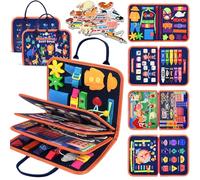 ZOOI Montessori Toys for 1 Year Old, Busy Board Busy Book for 1 2 3 4 Year Old, Toddler Toys, Sensory Board Educational Activities Toy for Fine Motor Skills Learning, Travel Toy for Plane Car