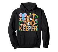 Zookeeper Costume Zebra Wild Print African Animal Keeper Pullover Hoodie