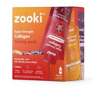 Zooki 11,000mg Super Strength Marine Collagen Liquid Sachets | Hydrolysed Peptides | Ultimate Skin, Hair, Nails, Joints, Bones & Muscles Support (Mixed Variety Pack, 30 Servings)