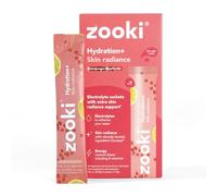 Zooki Electrolytes+ Skin Radiance, Pomegranate Lemon, 7 Servings | Hydration electrolyte sachets, sugar-free, Damasty rose extract, melon extract, B vitamins, vitamin C, skin radiance support