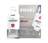 Zooki Liposomal Iron Bisglycinate 100mg, Pomegranate Flavour 14 x 10ml Liquid Sachet