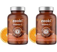 Zooki Liposomal Vitamin C 1000mg, 60 Vegan Capsules, 30 Servings (Pack of 2)