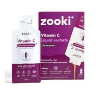 Zooki Liposomal Vitamin C 1000mg Liquid Sachets, Acai Berry, 14 Servings | High-strength vitamin C supplement, 4x higher absorption, immune and energy support, award-winning taste, sugar-free, vegan