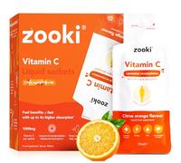 Zooki Liposomal Vitamin C 1000mg Liquid Sachets, Citrus Orange, 30 Servings | High-strength vitamin C supplement, 4x higher absorption, immune and energy support, great taste, sugar-free, vegan