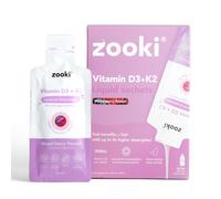 Zooki Liposomal Vitamin D3 + K2 3,000iu, Mixed Berry Flavour 10ml, 14 Sachets