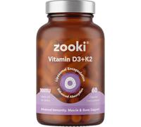 Zooki Liposomal Vitamin D3 + K2 3000IU, 60 Capsules, 30 Servings | High-strength vitamin D supplement, D3 and K2 vitamins, immune, bone and muscle support, vegan liposomal capsules