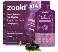 Zooki Marine Collagen 11,000mg Liquid Sachets, Blackcurrant, 14 Servings