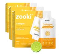 Zooki Marine Collagen 5,000mg Liquid Sachets, Citrus Lime, 30 Servings (Pack of 3)