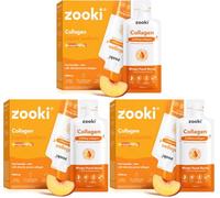 Zooki Marine Collagen 5,000mg Liquid Sachets, Mango Peach, 30 Servings (Pack of 3)